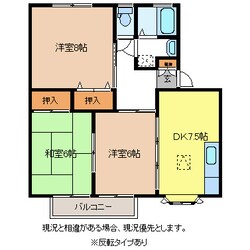 ジャルダン竹村二番館の物件間取画像